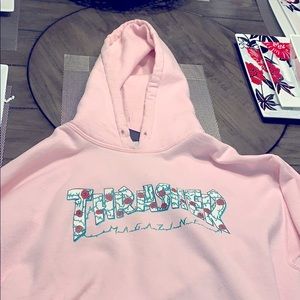 Pink thrasher hoodie